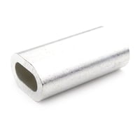 24ｍｍロング 4ｍｍ スリーブ W 広口 アルミクランプ オーバル クランプ ワイヤースリーブ ダブル管