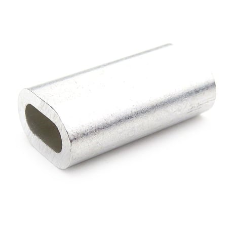 24ｍｍロング 4ｍｍ スリーブ W 広口 アルミクランプ オーバル クランプ ワイヤースリーブ ダブル管