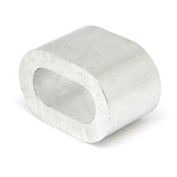 4ｍｍ スリーブ ハーフ W半分 広口 アルミクランプ オーバル クランプ ワイヤースリーブ ダブル管