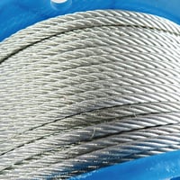 JC073 4ｍｍ メッキワイヤー 100M巻 線径4mm 6×24 ワイヤーロープ 油抜き わいやーろーぷ 4ミリワイヤー グリス無し PP芯 仕掛け 工事 固定 地震対策 DIY フェンス 柵