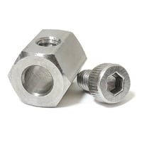 JC052 4mm 締め付け防止 金具 ステンレスストッパー 六角ネジ 6角ねじ ワイヤ止め ストッパ 油なし ワイヤロープストッパー ワイヤーストッパー