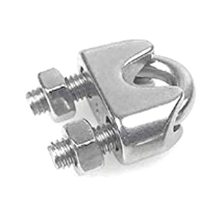 JC042 4mm 5mm ステンレス 4mm ワイヤークリップ ４ｍｍ ワイヤーロープ ステンレスワイヤークリップ 固定