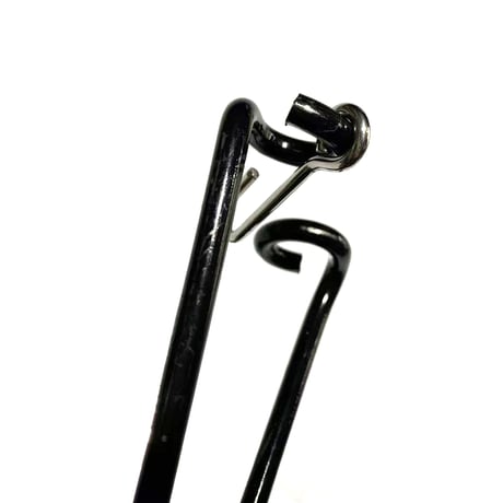 JC066 新型オリジナル L型W 先端両折り仕様 33cm 径6mm ねじりバネ ステンレスフック付き 防錆塗装 ねじりばね ｌ型 くくり罠 わな くくりわな Wジャンプ キックばね 横引き 縦引き