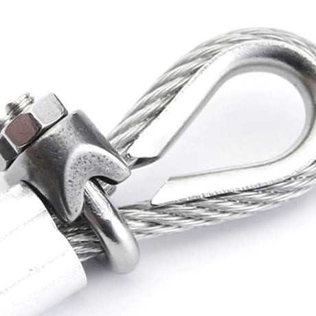 JC043 メッキ 6mm ワイヤークリップ 4mm 5mm  ワイヤーロープ メッキワイヤークリップ 固定