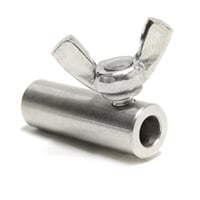 JC049 長型ロング 4mm ステンレスストッパー 蝶ボルト 長筒型 丸形ワイヤ止め ストッパ 油なし ワイヤロープストッパー ワイヤーストッパー