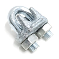 JC044 メッキ 10mm ワイヤークリップ 1cm ワイヤーロープ 箱罠用 １０ｍｍ メッキワイヤークリップ 固定