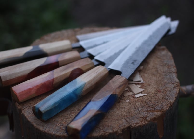 本格三徳包丁(柄ウッドレジン) 本格三徳包丁(柄ウッドレジン) | Wood Dessert