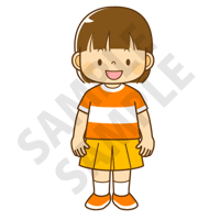 500ピクセル　女の子の全身のイラスト