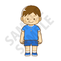 500ピクセル 男の子の全身のイラスト
