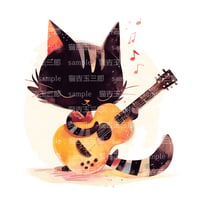 猫とギター 005