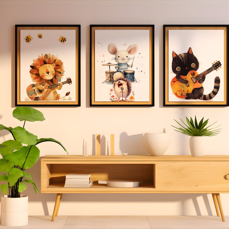 5年前に12弦ミニギターを買い、頼んでネコの絵を描いてもらい部屋に飾っていた物 Amazon | MUSIC FIRST® 元のデザ 可愛い 漫画「スイカ猫」ソフト