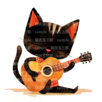 猫とギター 008