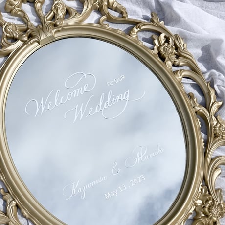 Welcome Mirror Sticker Elegant L
