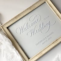 Welcome Mirror Sticker Elegant M