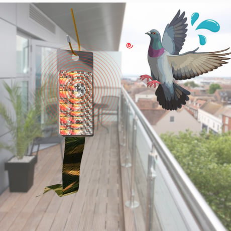 ハトよけ　カラスよけ　撃退ドットマン　ベランダ3D吊り下げキット　ムクドリ　鳥対策