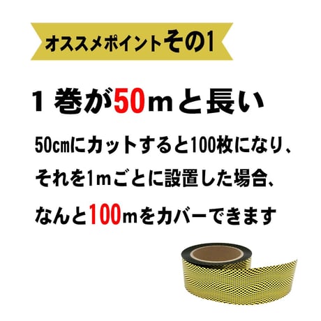 ハトよけ　撃退ドットマン テーププロ　50ｍ  3個セット　ムクドリ　カラス　鳥害対策
