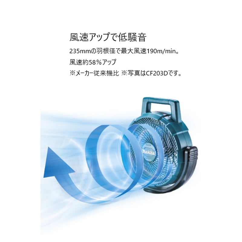マキタ CF202D 充電式ファン 本体のみ（バッテリ別売：BL1040B-4.0Ah