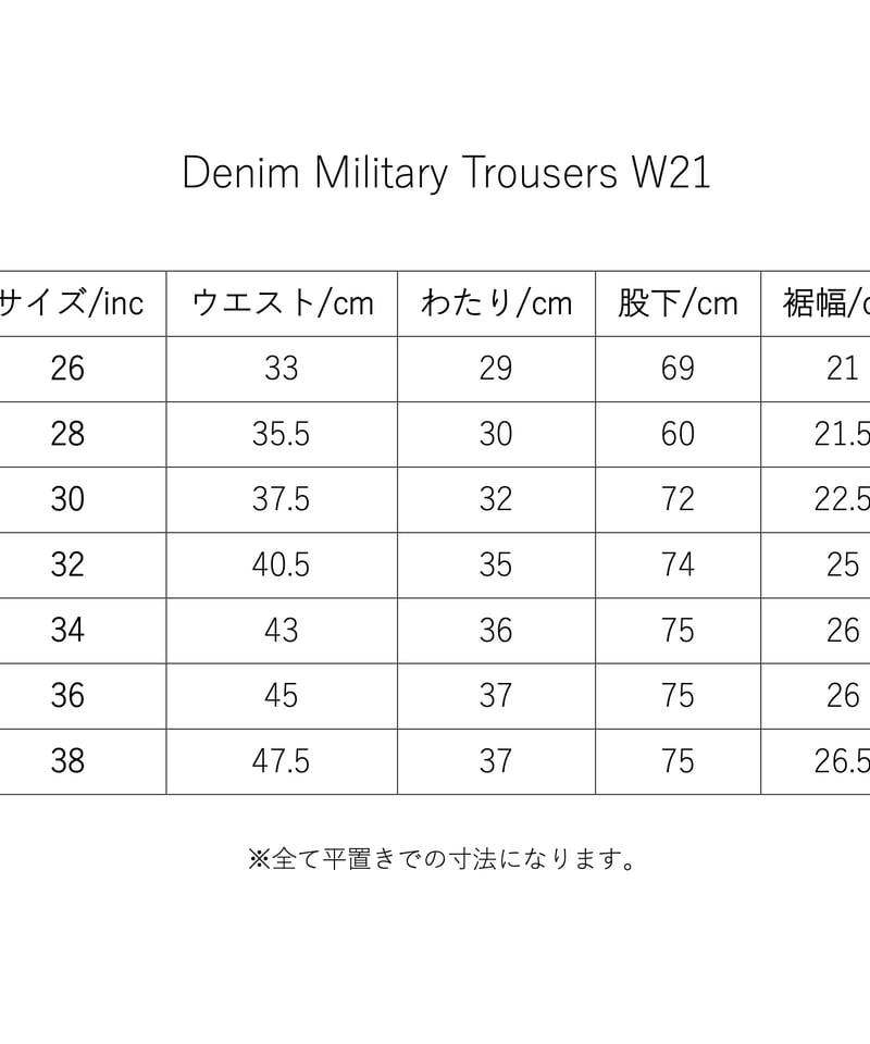 Denim Military Trousers W21 | 森山縫製-Nuu-