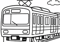 のりもの塗り絵