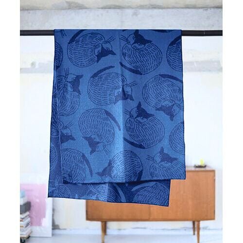 猫の総柄ブランケット | Jacquard Blanket Cat | 松尾ミユキ 猫の総柄ブランケット | Jacquard Blanket Cat | 松尾ミユキ