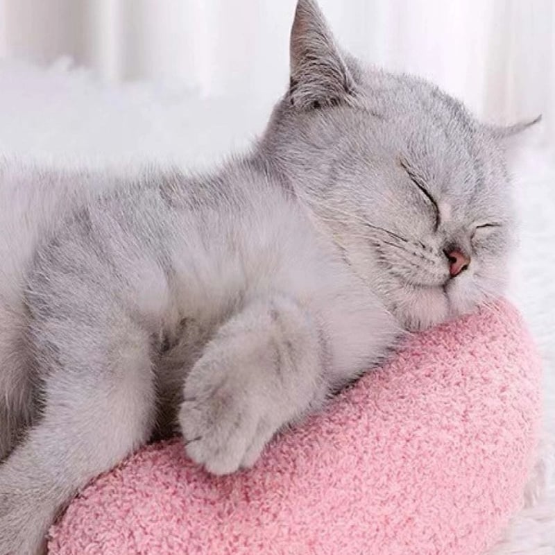 猫ちゃんぐっすり！抱き枕｜選べるカラー3色｜ふんわりもこもこ