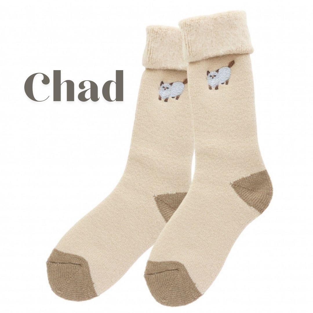 松尾ミユキ】 ルームソックス ボア Cat｜お部屋靴下｜選べるねこ柄