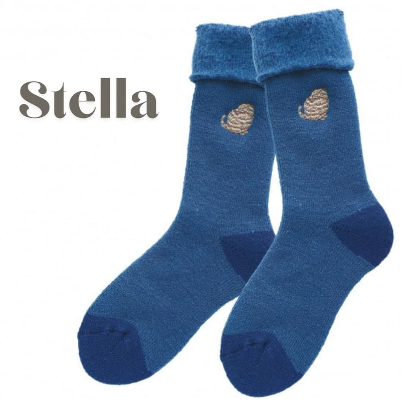 松尾ミユキ】 ルームソックス ボア Cat｜お部屋靴下｜選べるねこ柄