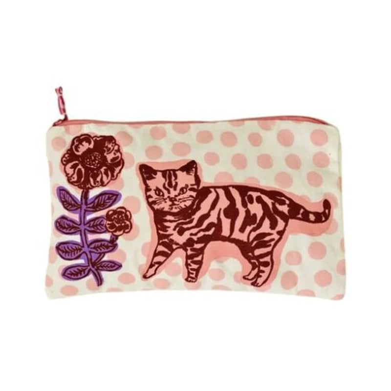 Nathalie Lete】ナタリーレテ｜PINK CAT PURSE ポーチ ピンク｜猫
