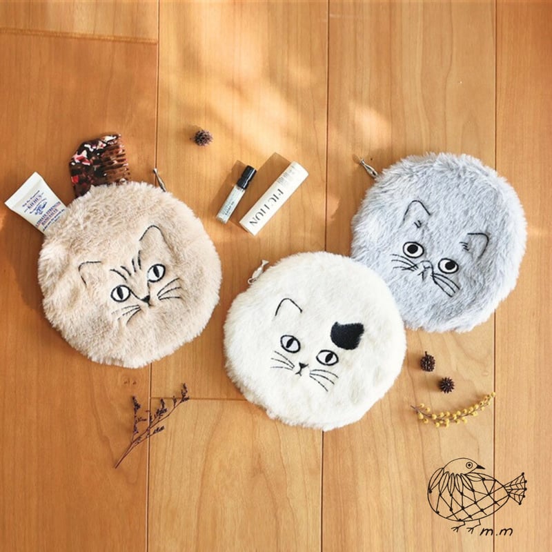 松尾ミユキ】Fluffy Circular Pouch ふわふわファーのまんまるポーチ