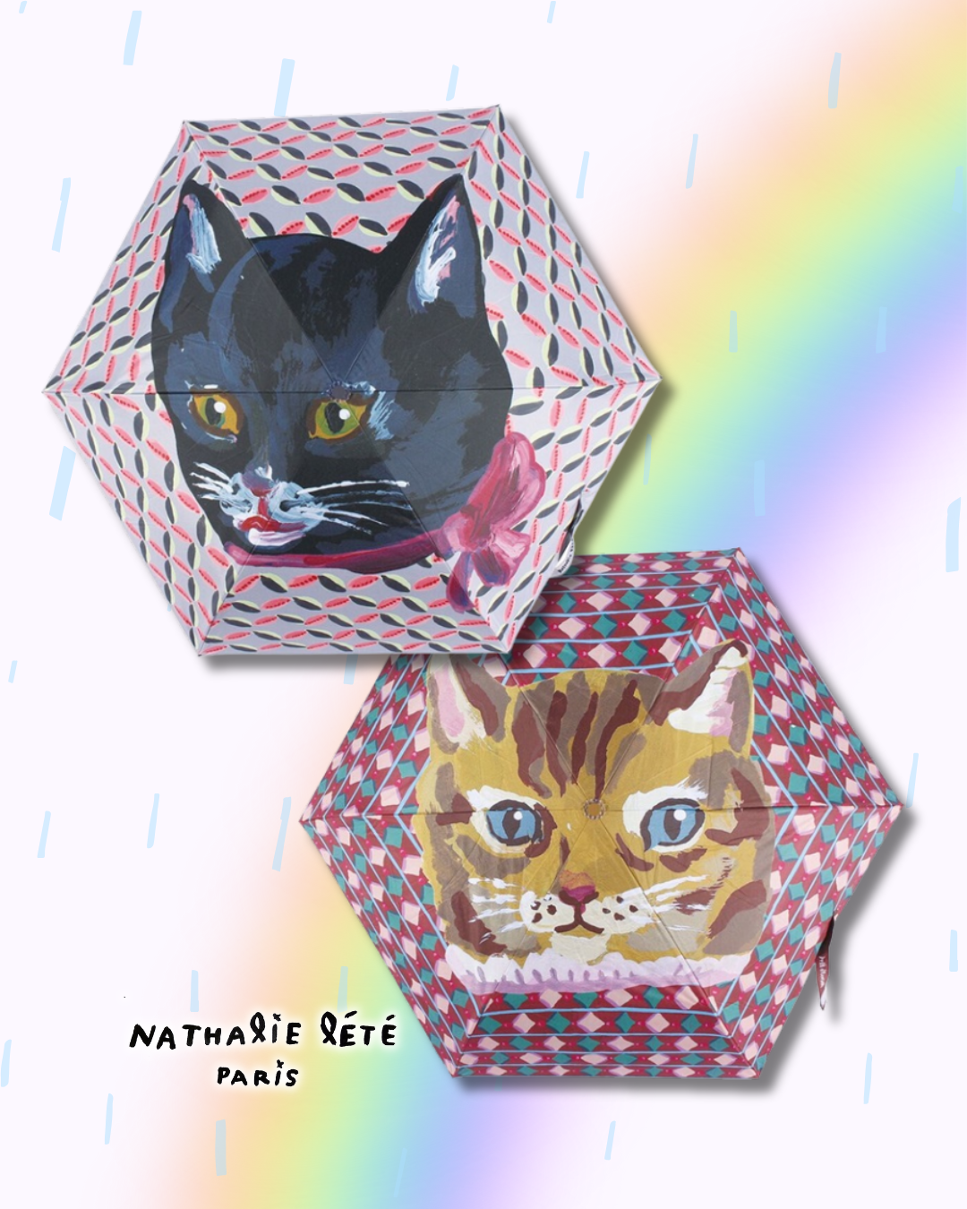 Nathalie Lete】Folding umbrella 晴雨兼用傘｜2種類から選べる♪