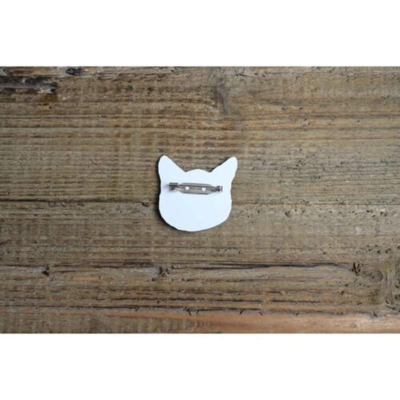 ブローチ｜【コジマユイ】 ねこの顔ブローチ（大）｜猫顔型ブローチ