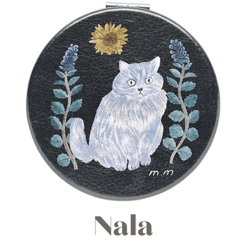 新品松尾ミユキコンパクト ミラーMomo等倍鏡拡大鏡猫ねこネコ