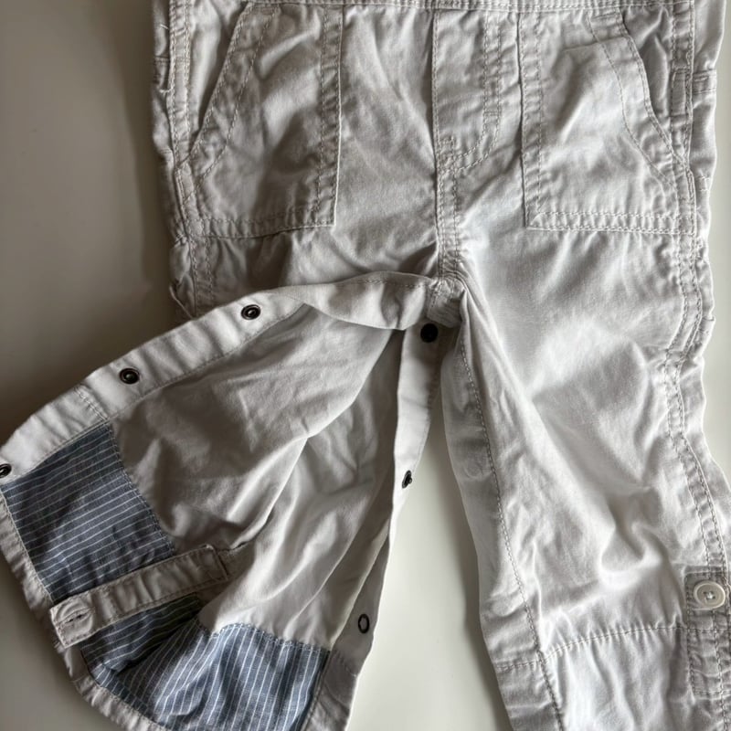 85-90cm】USED OSHKOSH ホワイト オーバーオール | IO（ ten ）