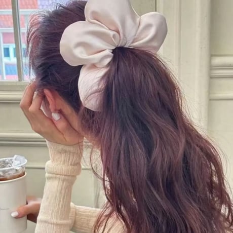 ＜9色選択＞海外取り寄せ商品 BIG サイズ シュシュ 1p // 韓国アクセ ヘアアクセサリー バレッタ ヘアクリップ クリップ 韓国ヘアアクセ 韓国ヘアアクセ