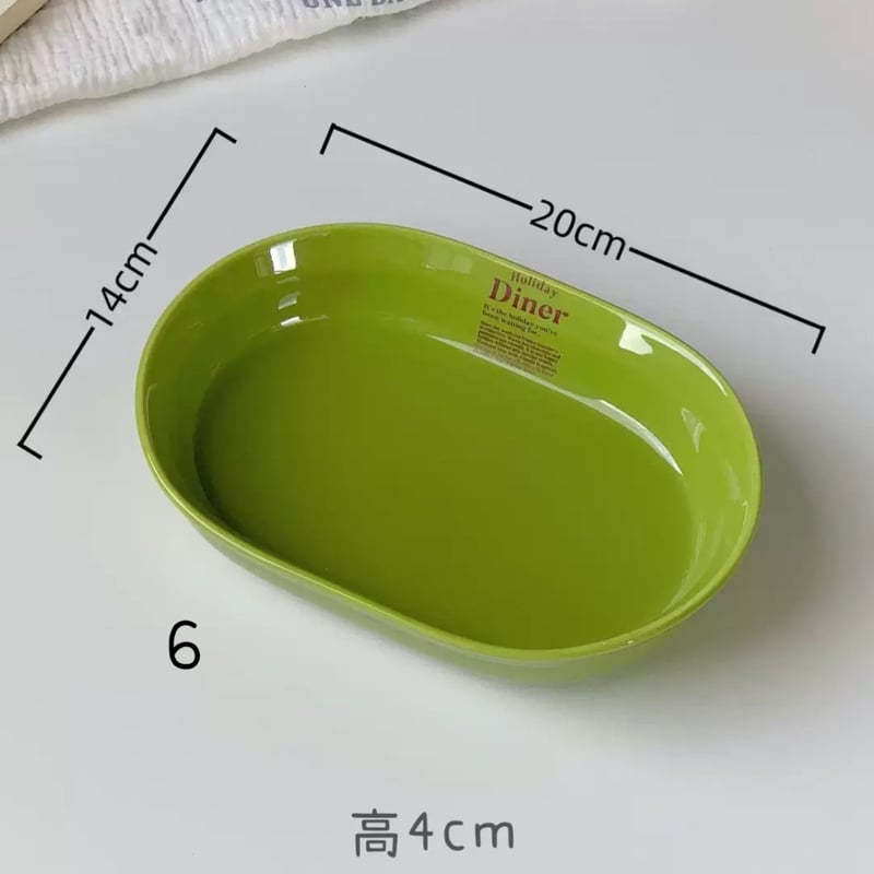 矢板緑　オーバル深皿　カップ 3色選択＞海外取り寄せ商品 オーバル 深皿 1p // キッチン雑貨