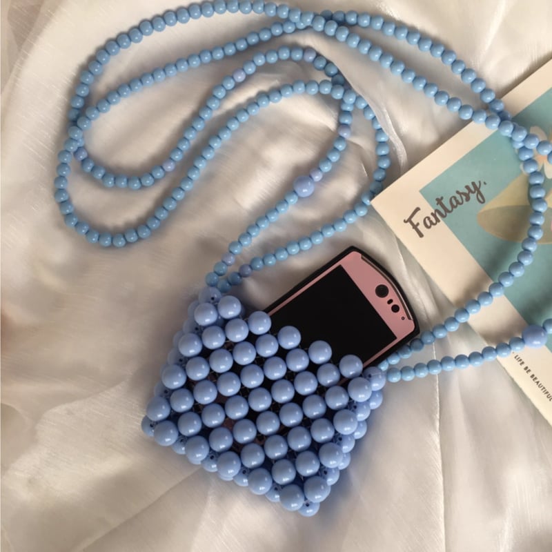 HAY ビーズポシェット 花柄ビーズ刺繍 パーティーバッグ 和装バッグ