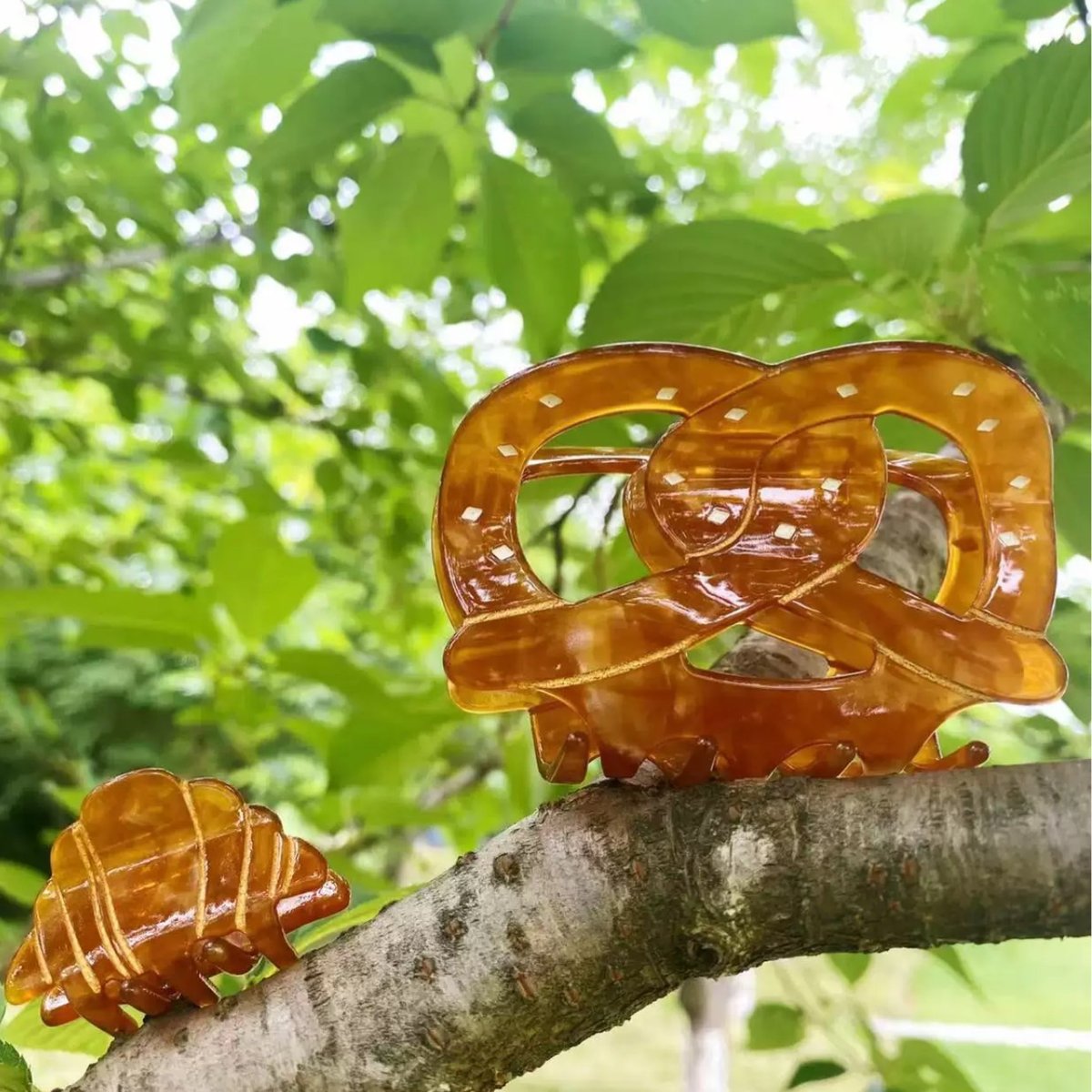 ✨ハリックァ✨天然石オレンジアベンチュリン ヘアアクセサリー