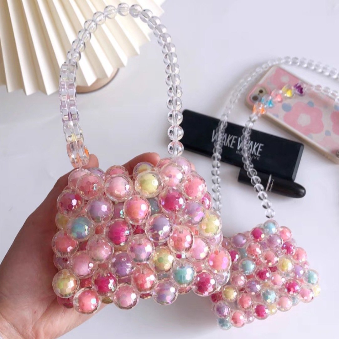 海外取り寄せ商品 大人可愛い ビーズ ハンドバッグ 1p // 韓国