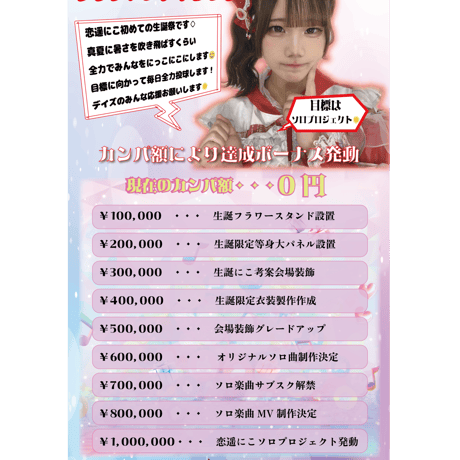恋遥にこ生誕際2026フラスタカンパ企画