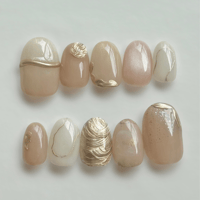 mellow brownニュアンスネイルチップ