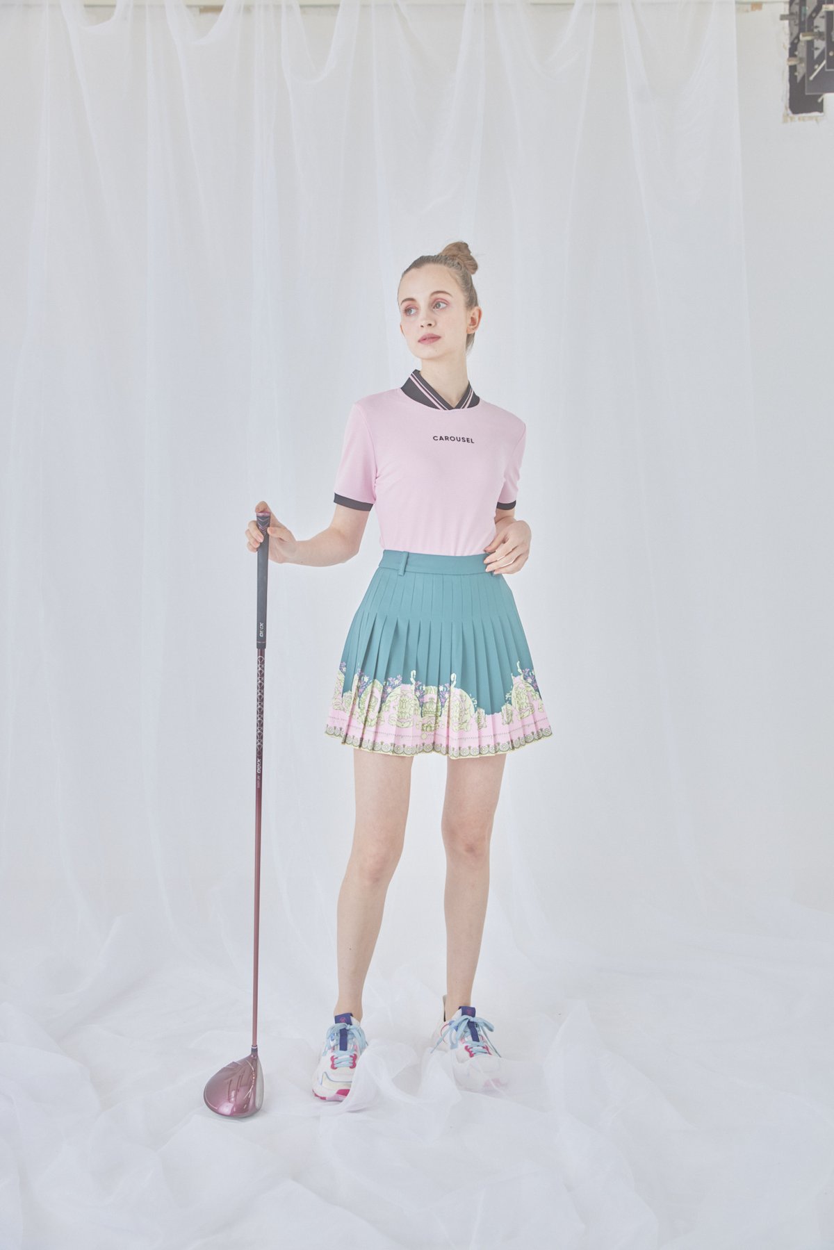 Creta Skirt（green） | カルーセルゴルフ（CAROUSEL GOLF）