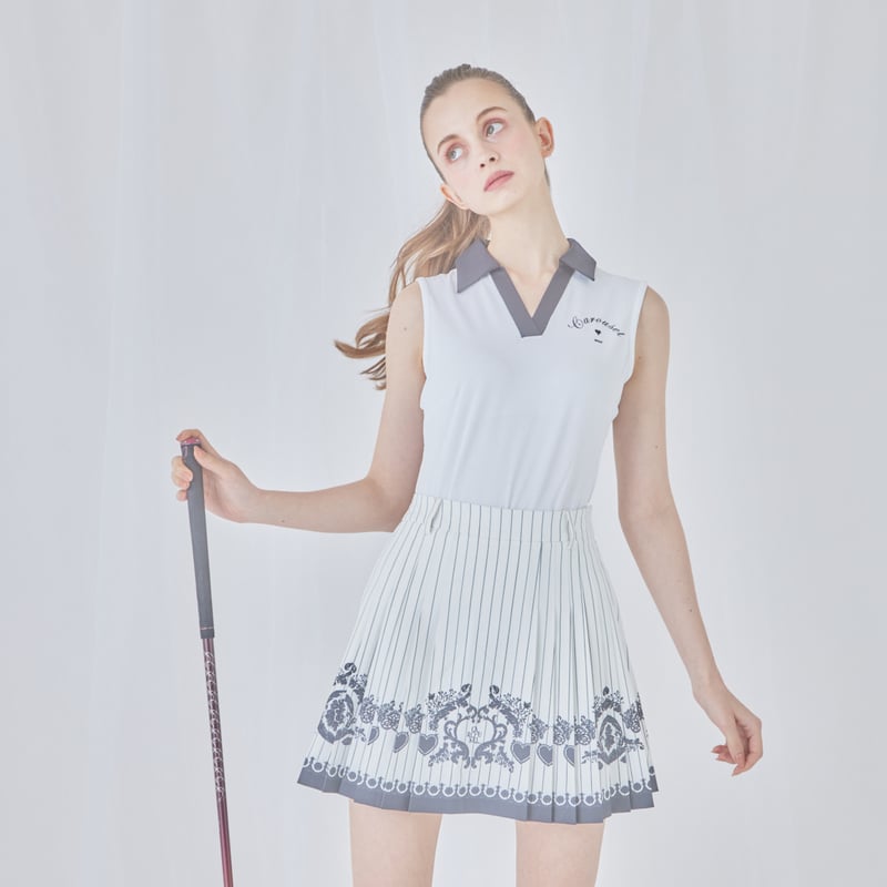 Malibu Sleeveless（white） | カルーセルゴルフ（CAROUSEL GOLF）
