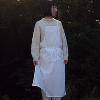 "肩の凝らないエプロン"前後結びタイプ【ホワイト】