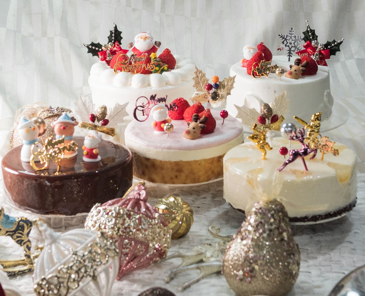  新作 ケーキ 25周年 オレンジ ぬいぐるみ くまちゃんサンタのセンイルケーキ 5号 クリスマス2025