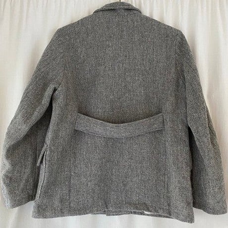 Dhal  Wool Washed Tweed Melton Moter Cycle Jacket