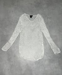 vintage white mesh tops