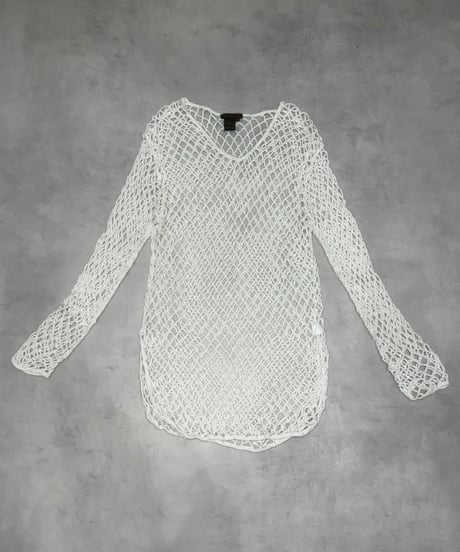 vintage white mesh tops
