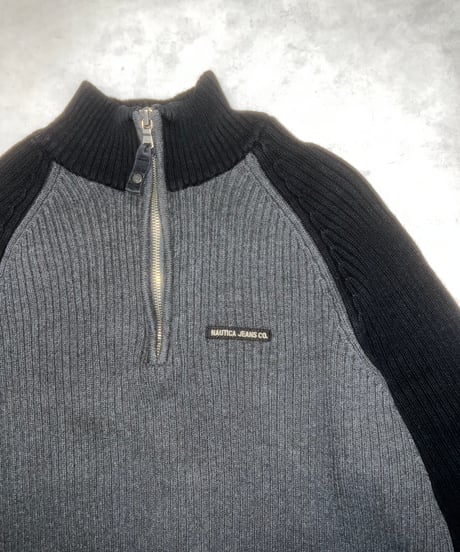 nautica half zip knit tops