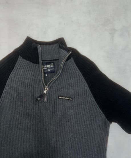 nautica half zip knit tops