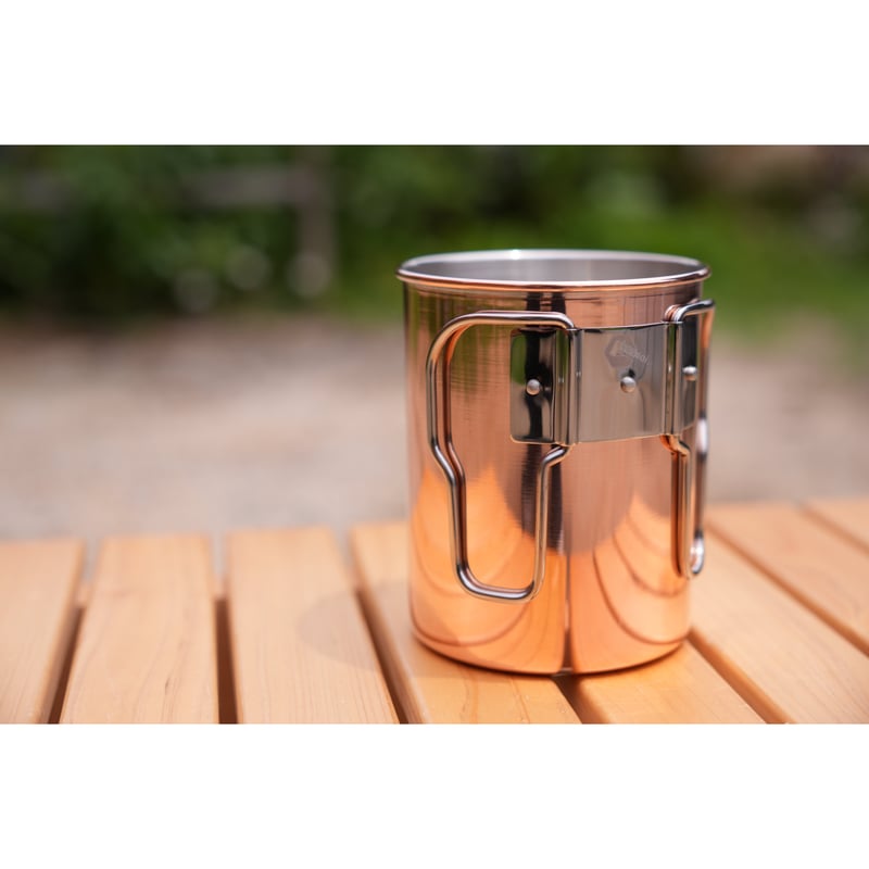 銅製マグカップと鍋のセットキャンプ用 CAMPSWAMP × kassai.銅製クッカーマグカップ - Copper Cooker